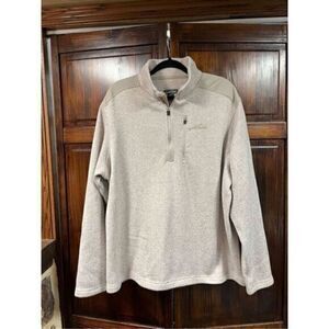 Eddie Bauer cream 3/4 inch zip down dollar jacket size XXL